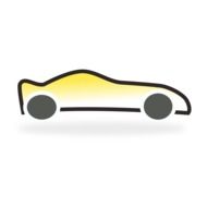 yellow car silhouette drawing