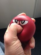 red anti-stress ball