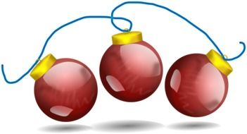 Christmas decorations in the form of balls on a white background