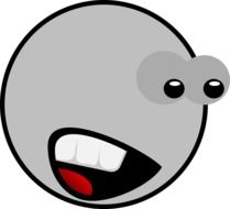 clipart of ping pong ball with face