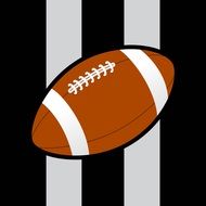 clipart of the american football ball at black and white background