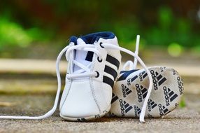 children's sports shoes on the ground