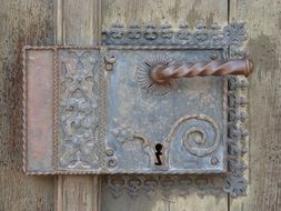 Door bolt of the castle