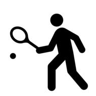squash tennis racket as a drawing