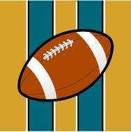 ball against the background of the flag of the football team in Jacksonville