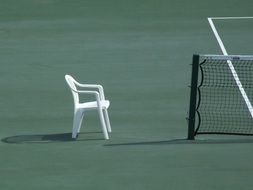 tennis grass and net