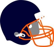 dark blue football helmet