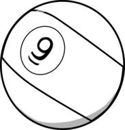 pool ball billiards drawing