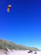 Kitesurfer on the island of Sylt