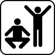 fitness symbol on white background