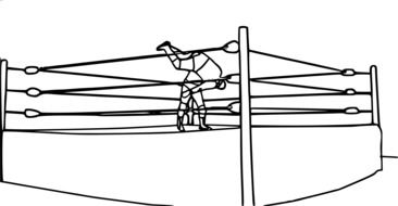 wrestling ring drawing