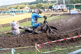 motocross in the mud