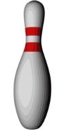 isolated bowling pin