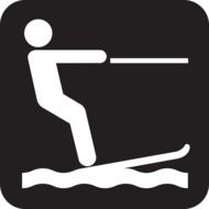 water ski fun sports drawing