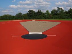 shot put ring on lawn