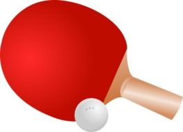 graphic image of a red tennis racket with ball