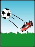 graphic image of sports boots and soccer ball