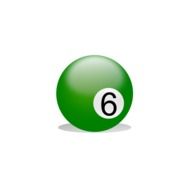 green billiard ball 6