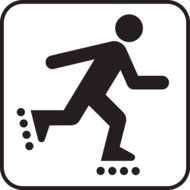 rollerblade sign drawing