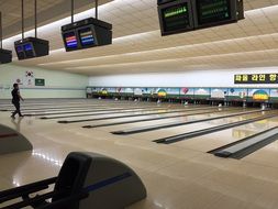 panoramic view of the bowling hall