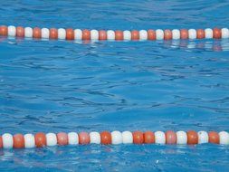 tracks for swimmers in the pool