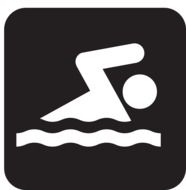 swimming, sports symbol