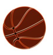 basketball ball on the white background