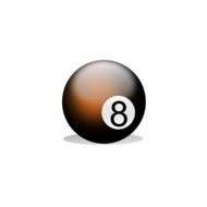 brown billiard ball number 8