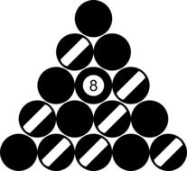 graphic image of billiard balls in the rack