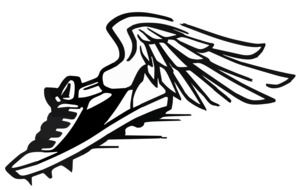 graphic image of black and white sports shoes