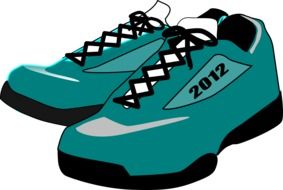 graphic image of sports shoes for fitness