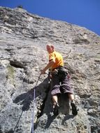 sport climbing-climbing on a rock