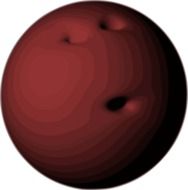 graphic image of a red bowling ball