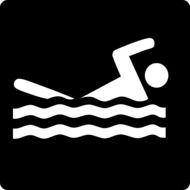 swimming icon drawing