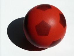 Black and red football ball