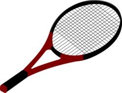 tennis racket on a white background