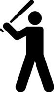 silhouette of a baseball player