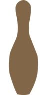 brown bowling pin