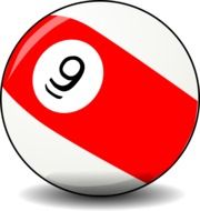 graphic image of a billiard ball number 9