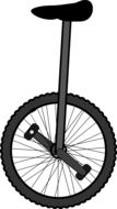 bicycle on one wheel