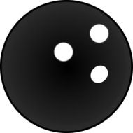 graphic image of a black bowling ball