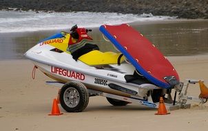 rescue jetski on the beach