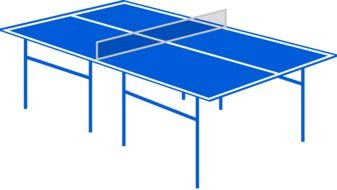 clipart of the blue table tennis