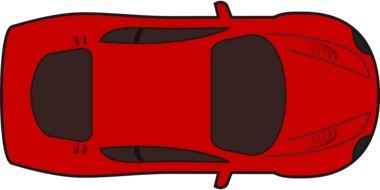 racing red car drawing