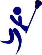 silhouette of a man playing lacrosse