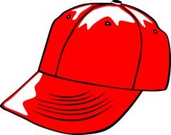 red baseball cap on a white background