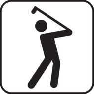 golf sports sign drawing