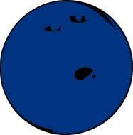 blue bowling ball on white background