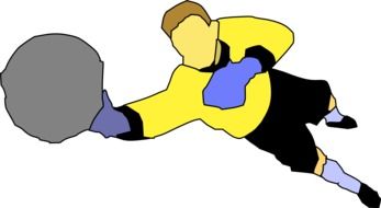 football goalkeeper drawing