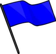 graphic image of the blue signal flag